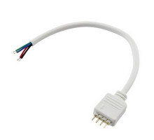 Napájecí kabel pro RGB s konektorem RM 2,54 - 4p, 1x vidlice, 15cm